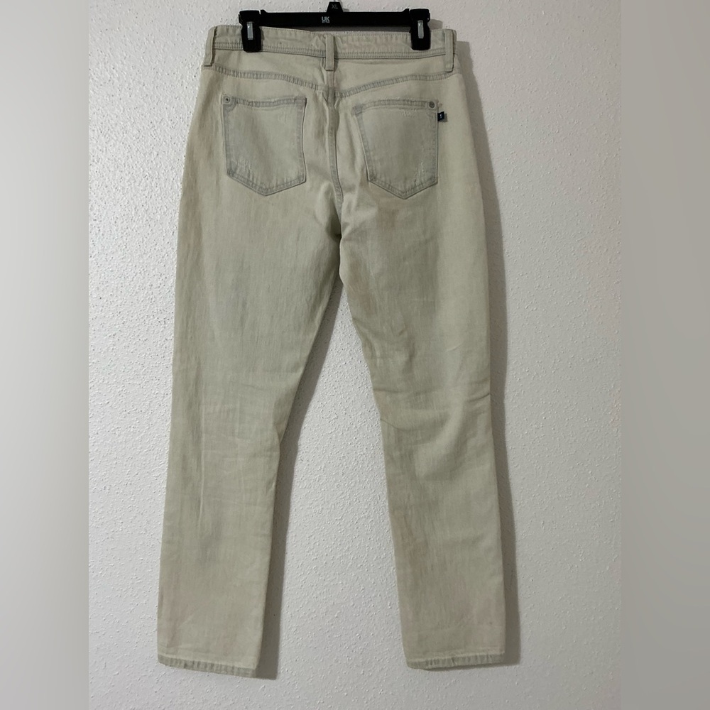 PILCRO Anthropologie Destroyed Mid-Rise Slim Boyfriend Jeans Light Wash Sz 27 - Picture 5 of 15